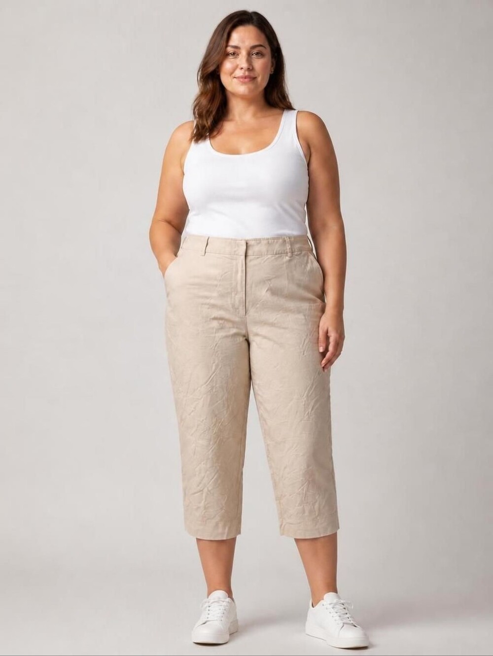 Ninety Beige Capris